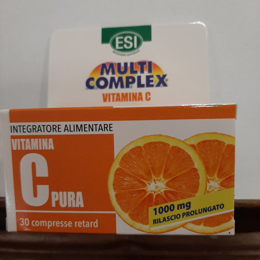 Integratore alimentare multicomplex vitamina C pura da 1000mg rilascio prolungato 30 compresse g42 scad 08/2025 Esi