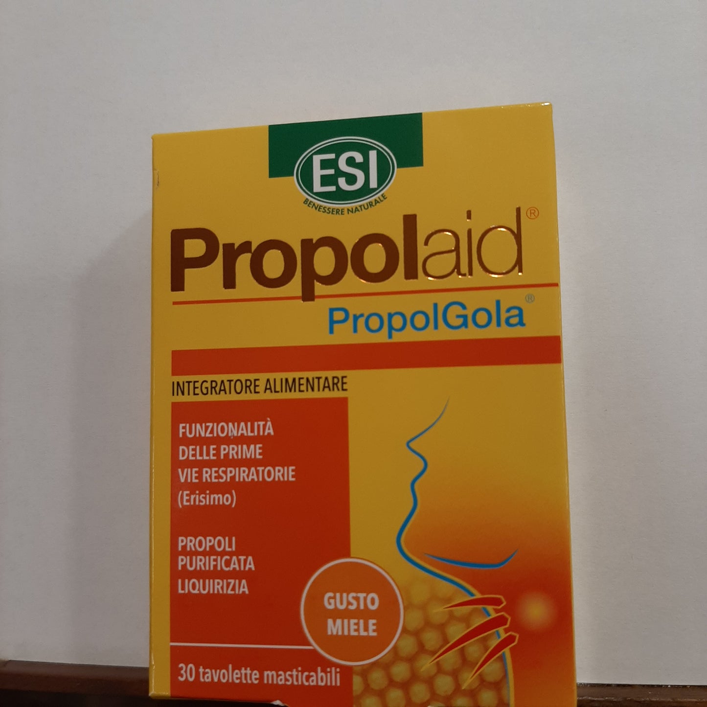 Propolaid throat food supplement honey flavor 30 chewable tablets g30 exp 07/2026 Esi 