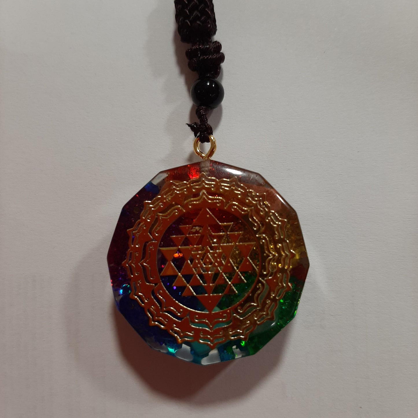 Orgone pendant entirely handmade, diameter 3.5 