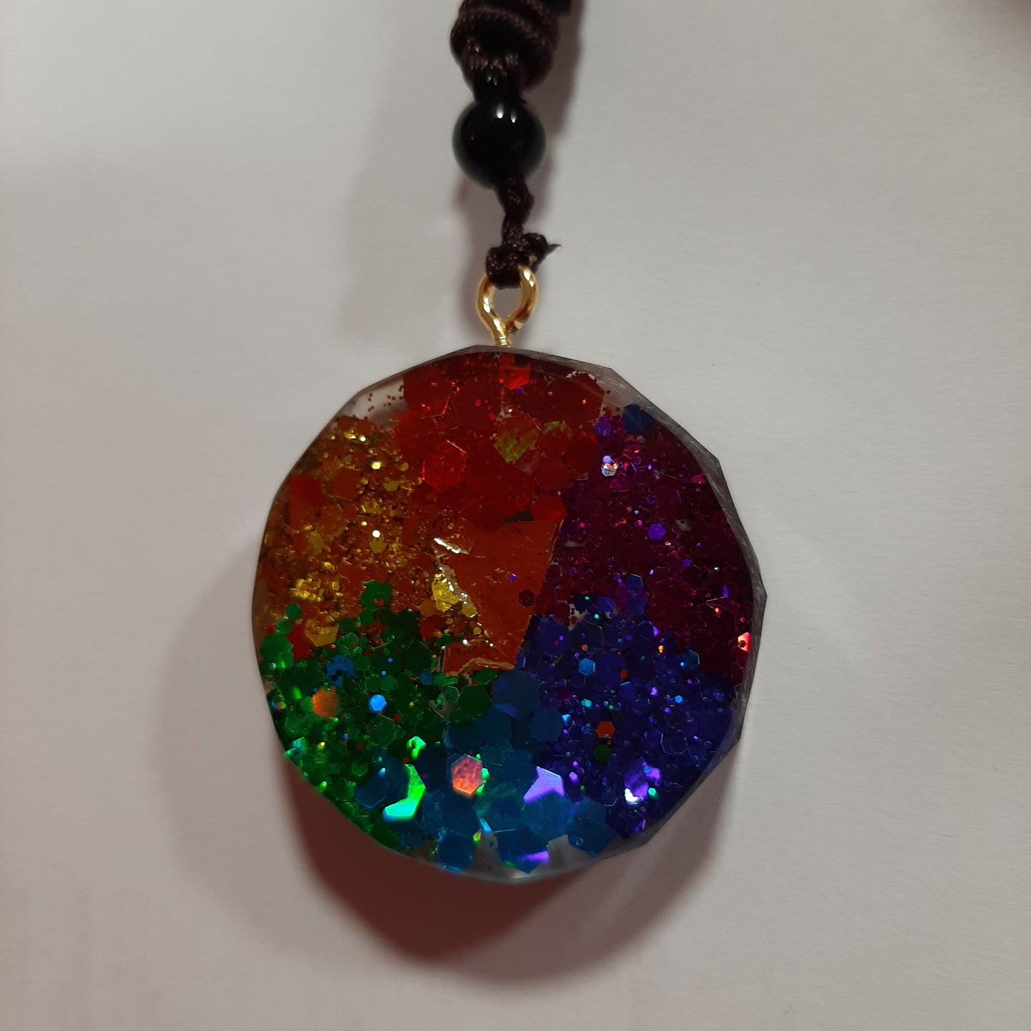 Orgone pendant entirely handmade, diameter 3.5 