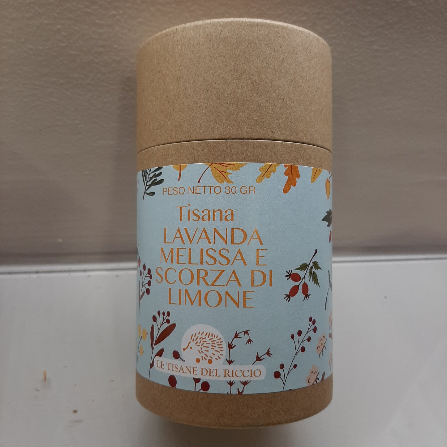 Tisana lavanda melissa e scorza di limone raccolta e confezionata a mano peso netto g30 scadenza dicembre 2026 le tisane del riccio