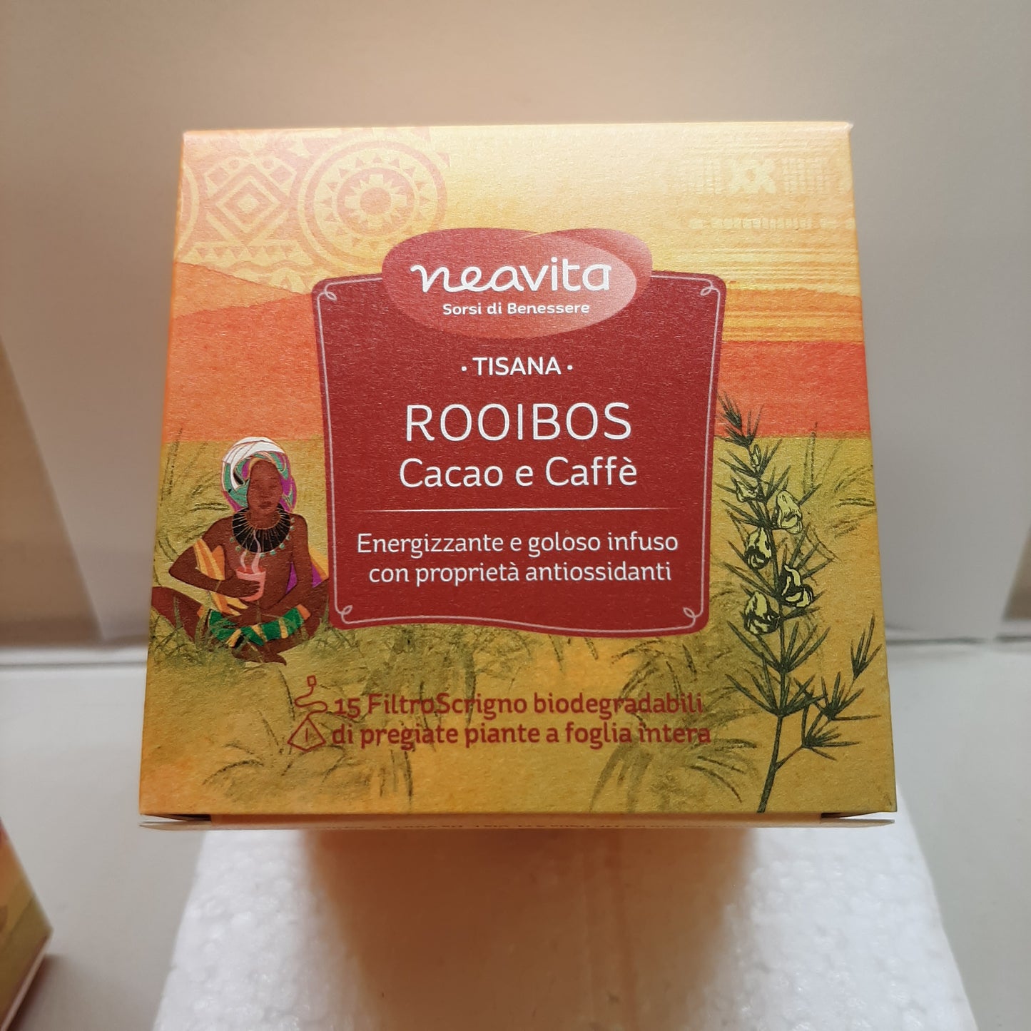 Rooibos-Kakao- und Kaffee-Kräutertee 15 Filter Verfallsdatum 31.10.2024 neavita 