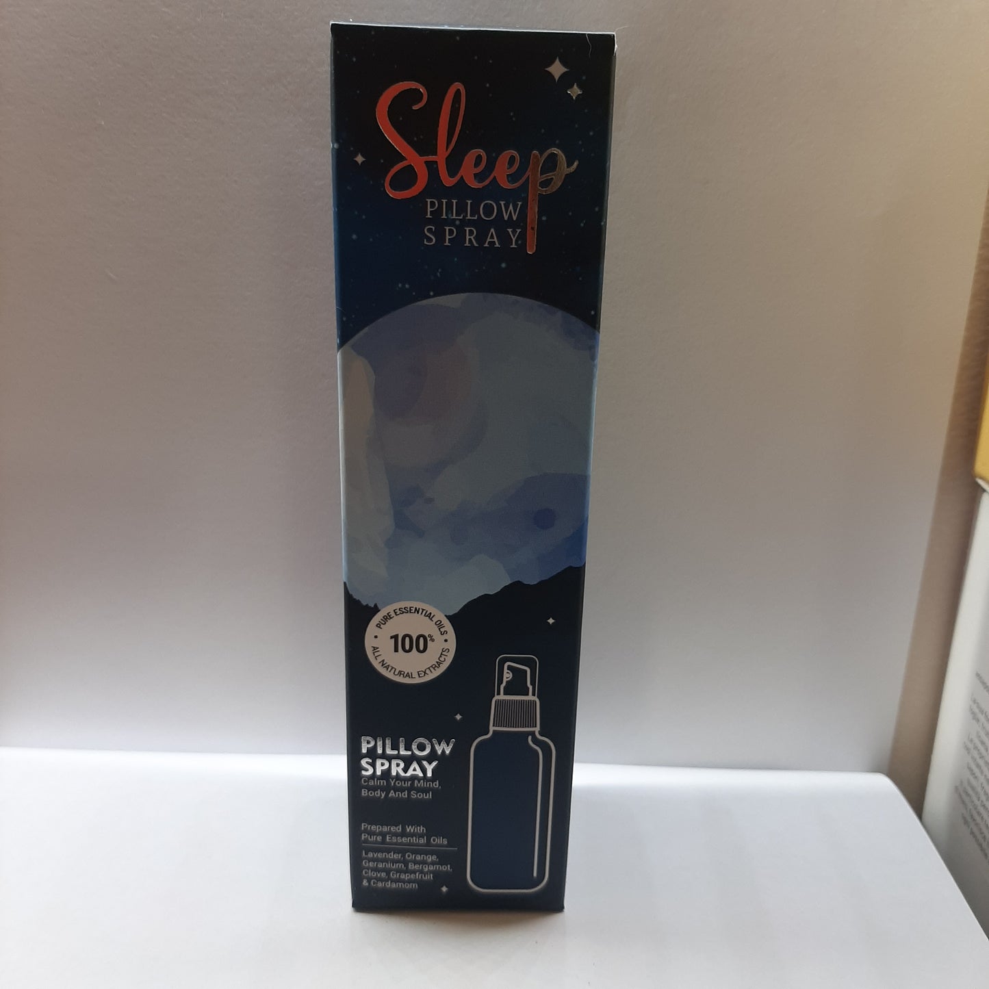 Sleep pillow spray with 100% pure song of India essential oils